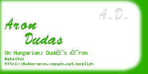 aron dudas business card